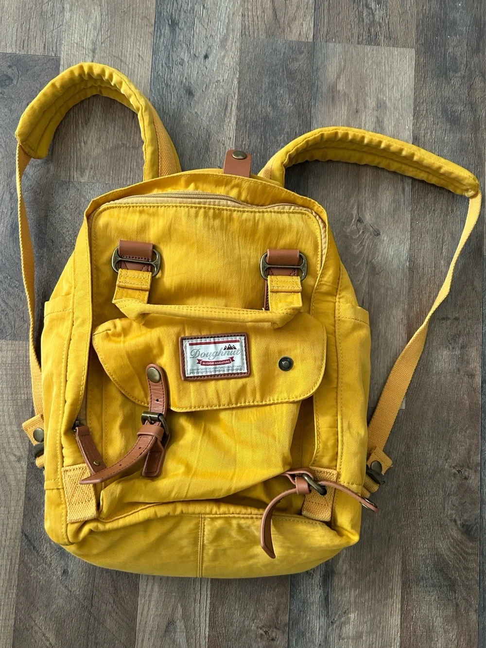 Doughnut Macaroon Kids Backpack in Mustard